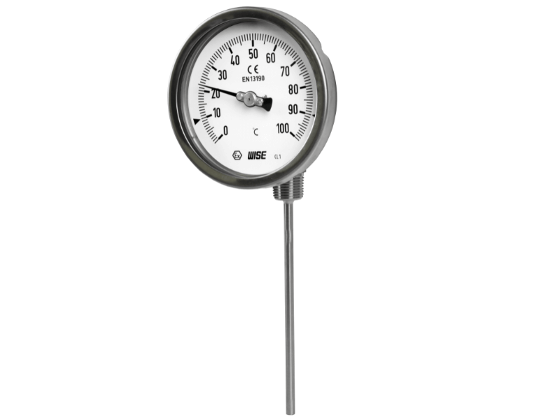 Đồng hồ đo nhiệt độ inox chân sau xoay 90 độ