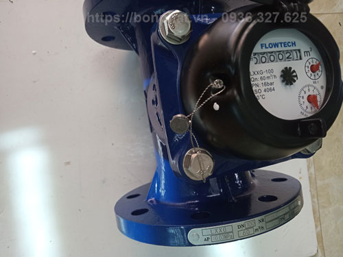 Đồng hồ nước DN100 Flowtech đo nước thải